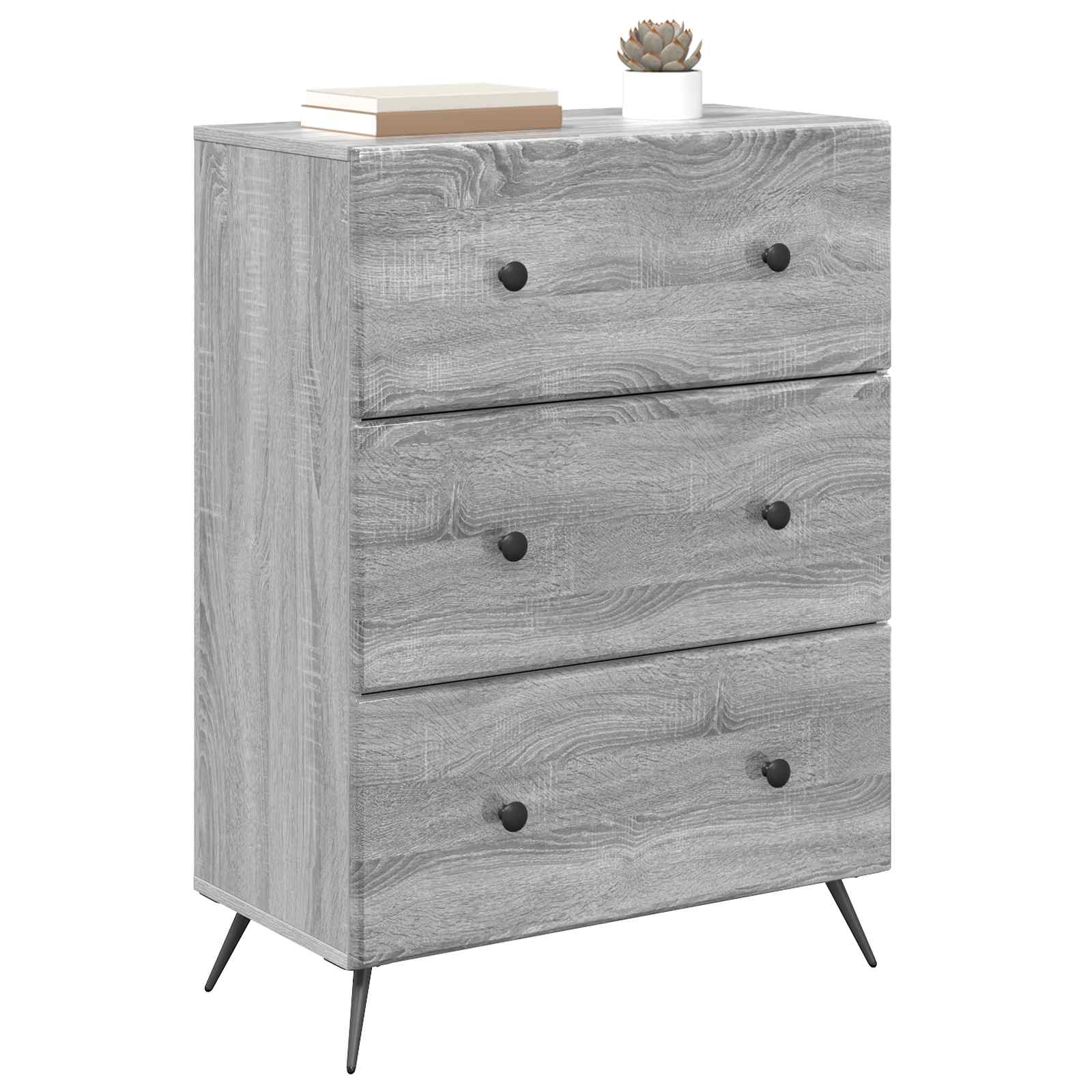 Ντουλάπι με Συρτάρια Γκρι Sonoma 66 x 34,5 x 90 εκ - Pakobazaar