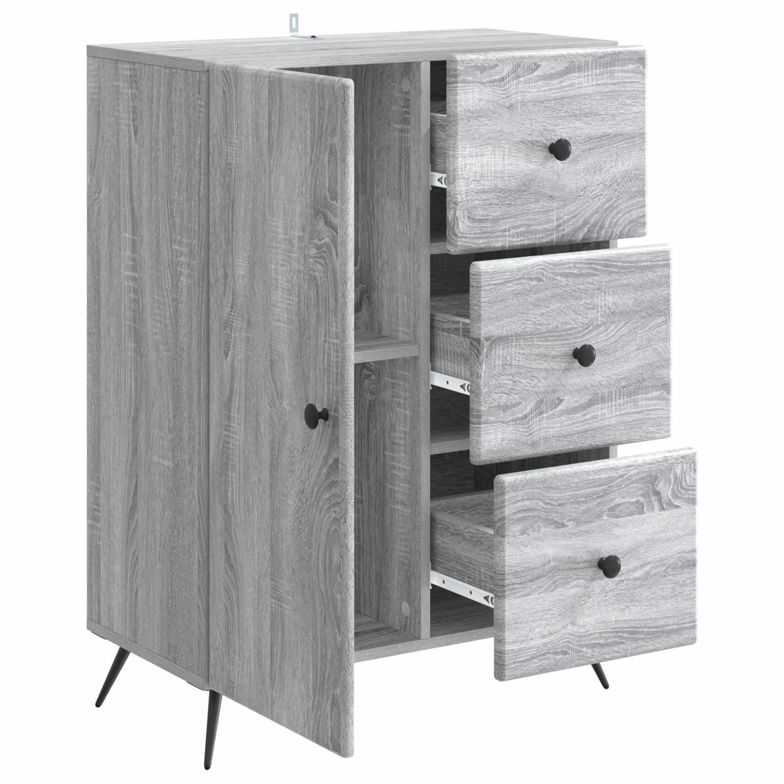 Πλαϊνό γραφείο Γκρι Sonoma 66 x 34,5 x 90 εκ Επεξεργασμένο Ξύλο - Pakobazaar