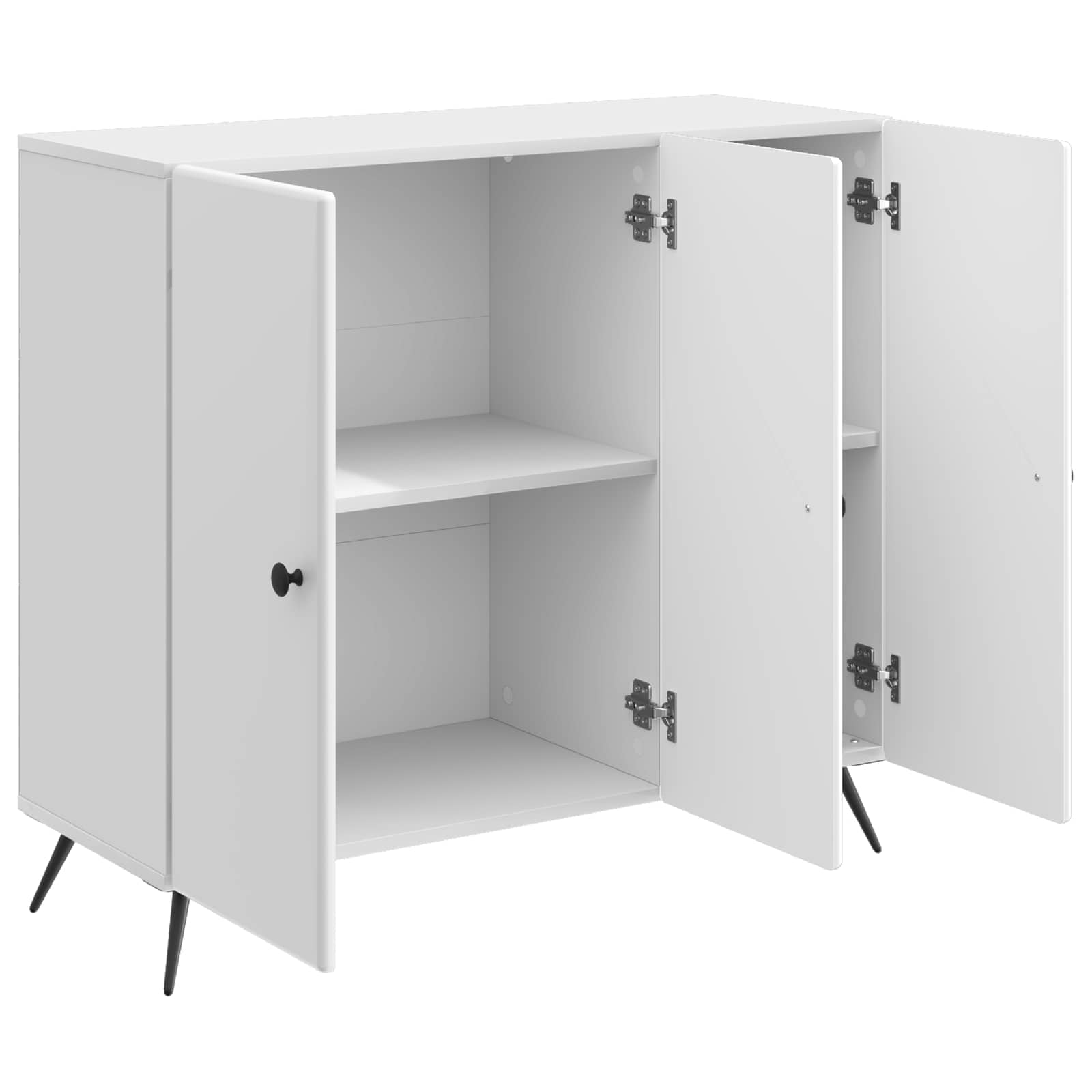 Πλαϊνό γραφείο Γυαλιστερό Λευκό 89 x 34,5 x 80 εκ - Pakobazaar