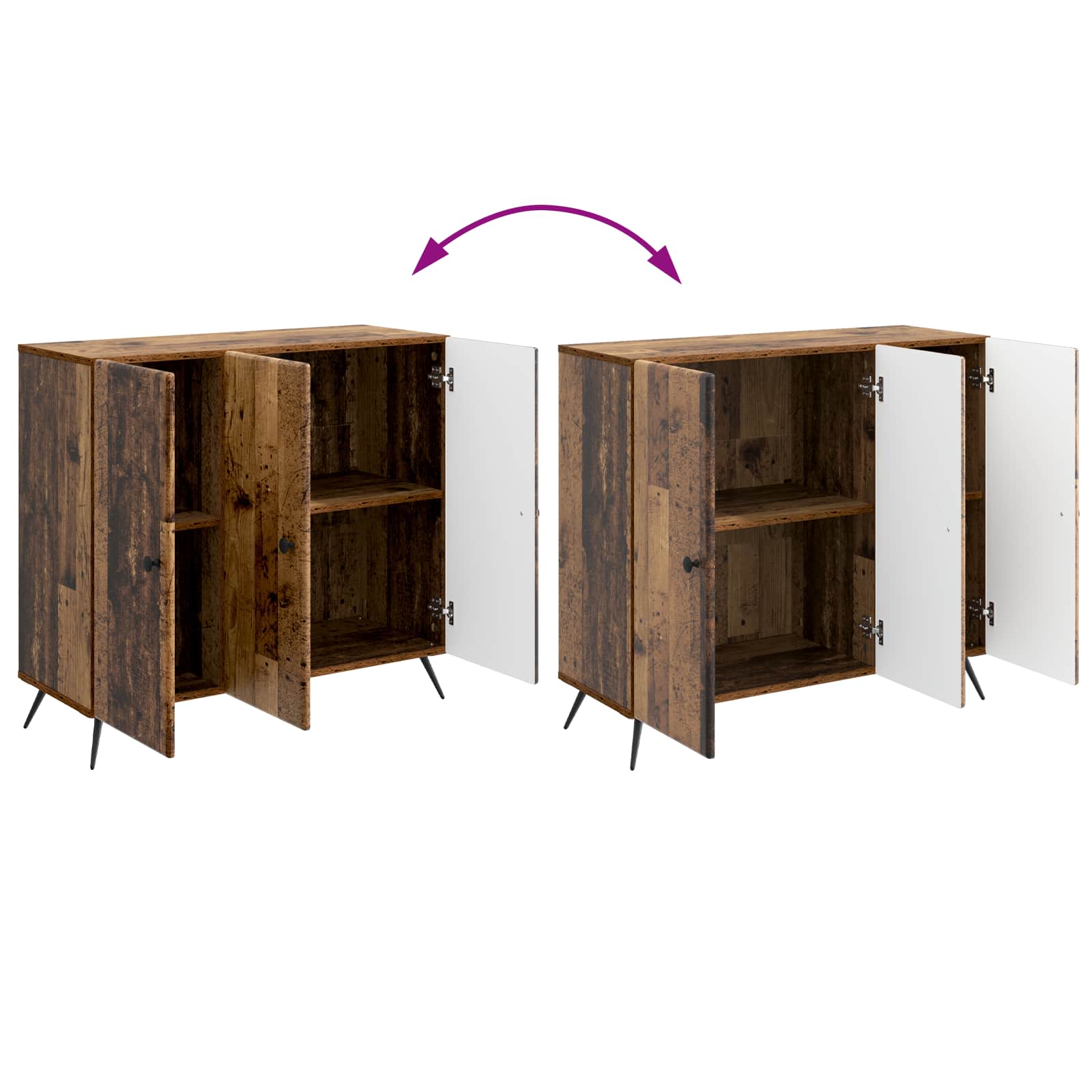 Πλαϊνό γραφείο Παλαιωμένο ξύλο 89 x 34,5 x 80 εκ - Pakobazaar