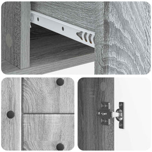 Πλαϊνό γραφείο με συρτάρι Γκρι Sonoma 89 x 34,5 x 60 εκ. - Pakobazaar