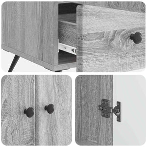 Πλαϊνό γραφείο με συρτάρι Γκρι Sonoma 66 x 34,5 x 95 εκ. - Pakobazaar