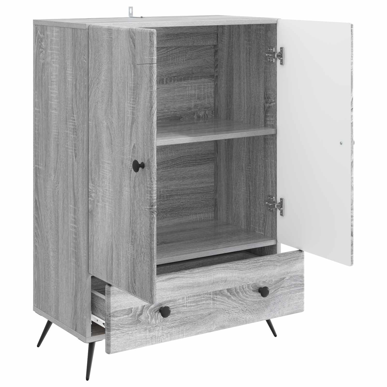 Πλαϊνό γραφείο με συρτάρι Γκρι Sonoma 66 x 34,5 x 95 εκ. - Pakobazaar