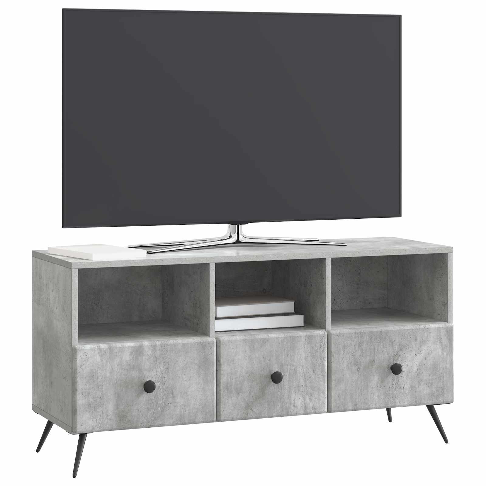 Ντουλάπι TV με συρτάρι Γκρι Σκυροδέματος 102 x 34,5 x 50 εκ. - Pakobazaar