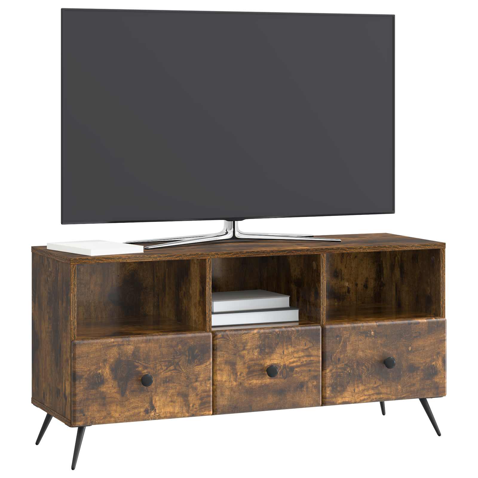 Ντουλάπι TV Καπνισμένο Ξύλο Δρυός 102 x 34,5 x 50 εκ. - Pakobazaar