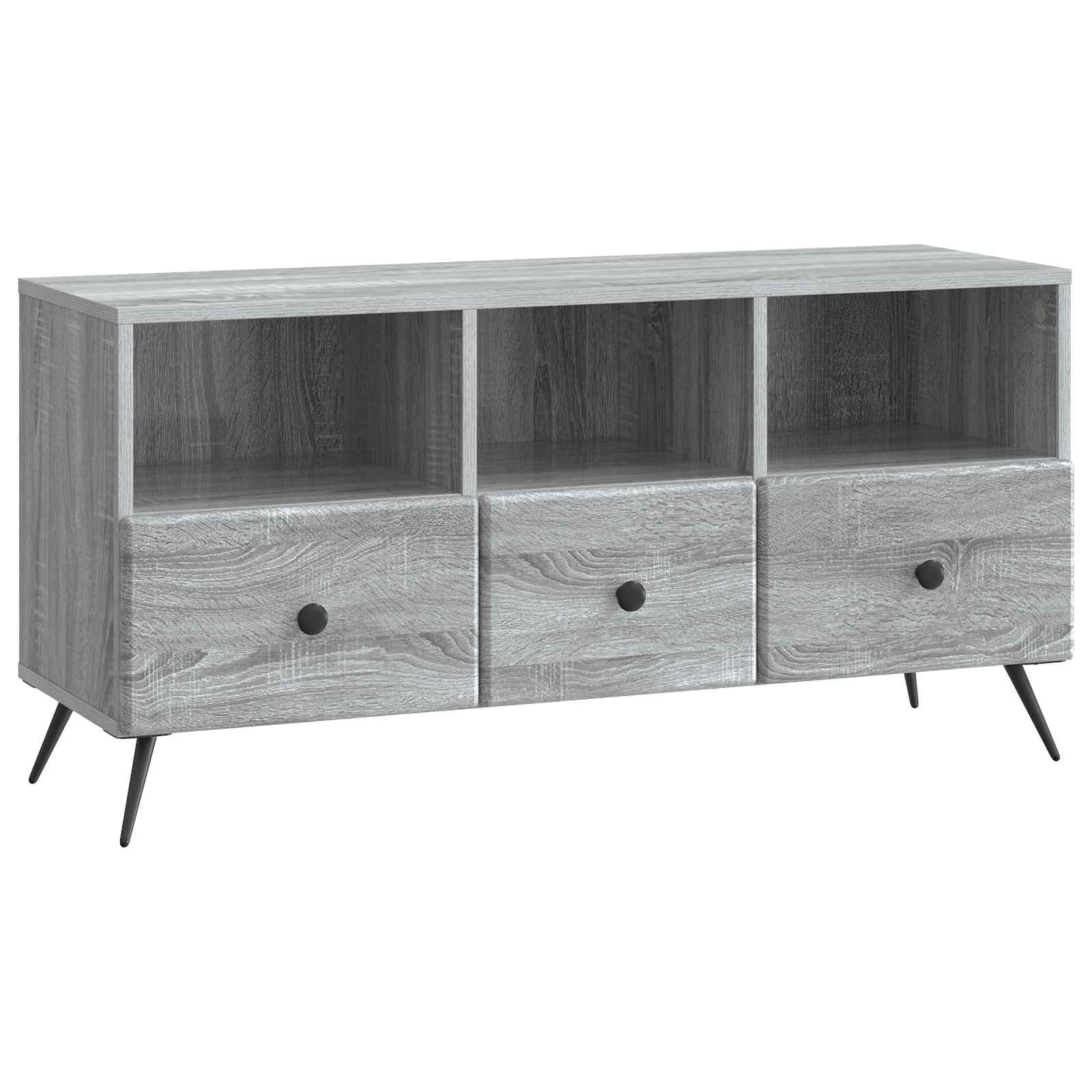 Ντουλάπι TV Γκρι Sonoma 102 x 34,5 x 50 εκ. Επεξεργασμένο Ξύλο - Pakobazaar