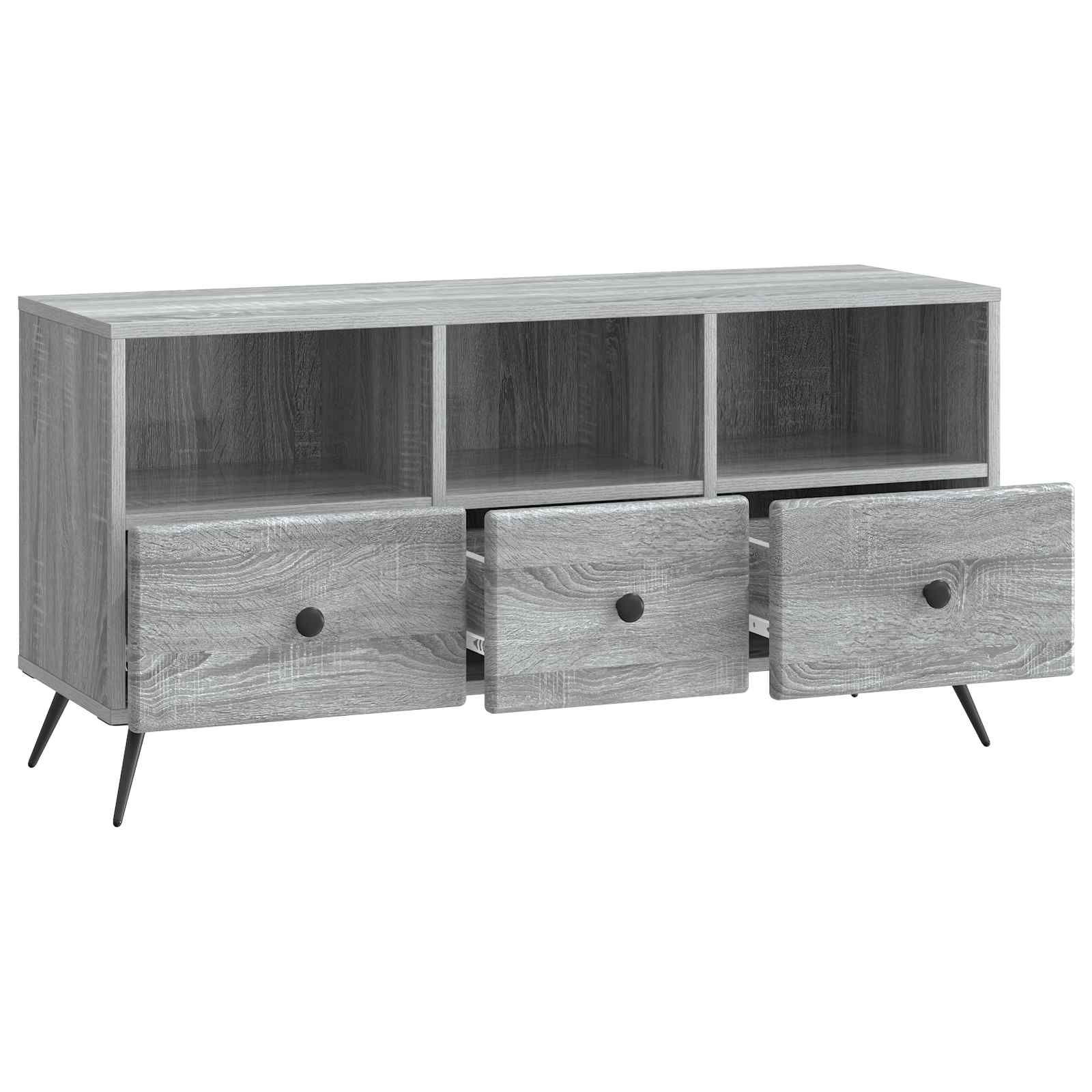 Ντουλάπι TV Γκρι Sonoma 102 x 34,5 x 50 εκ. Επεξεργασμένο Ξύλο - Pakobazaar