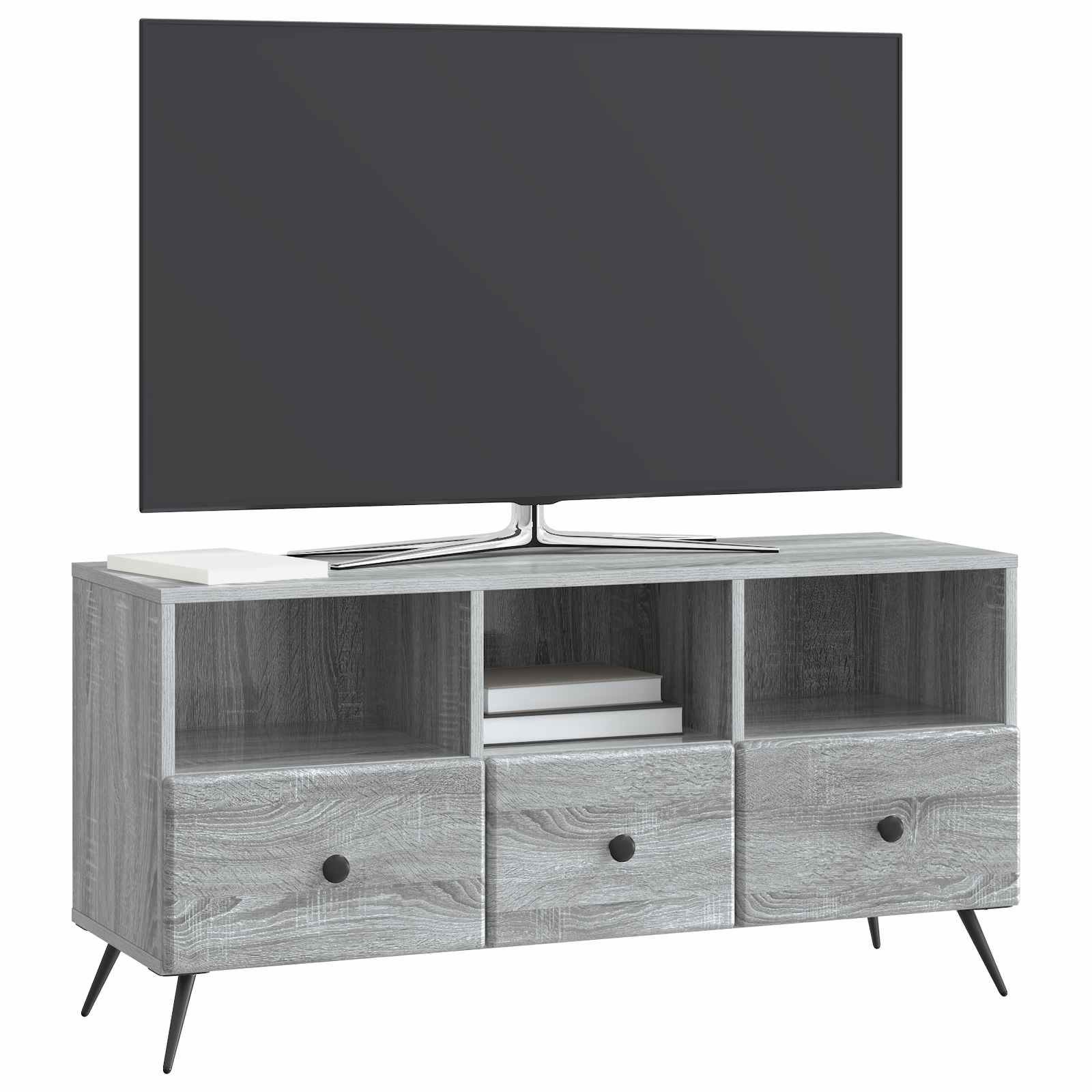 Ντουλάπι TV Γκρι Sonoma 102 x 34,5 x 50 εκ. Επεξεργασμένο Ξύλο - Pakobazaar