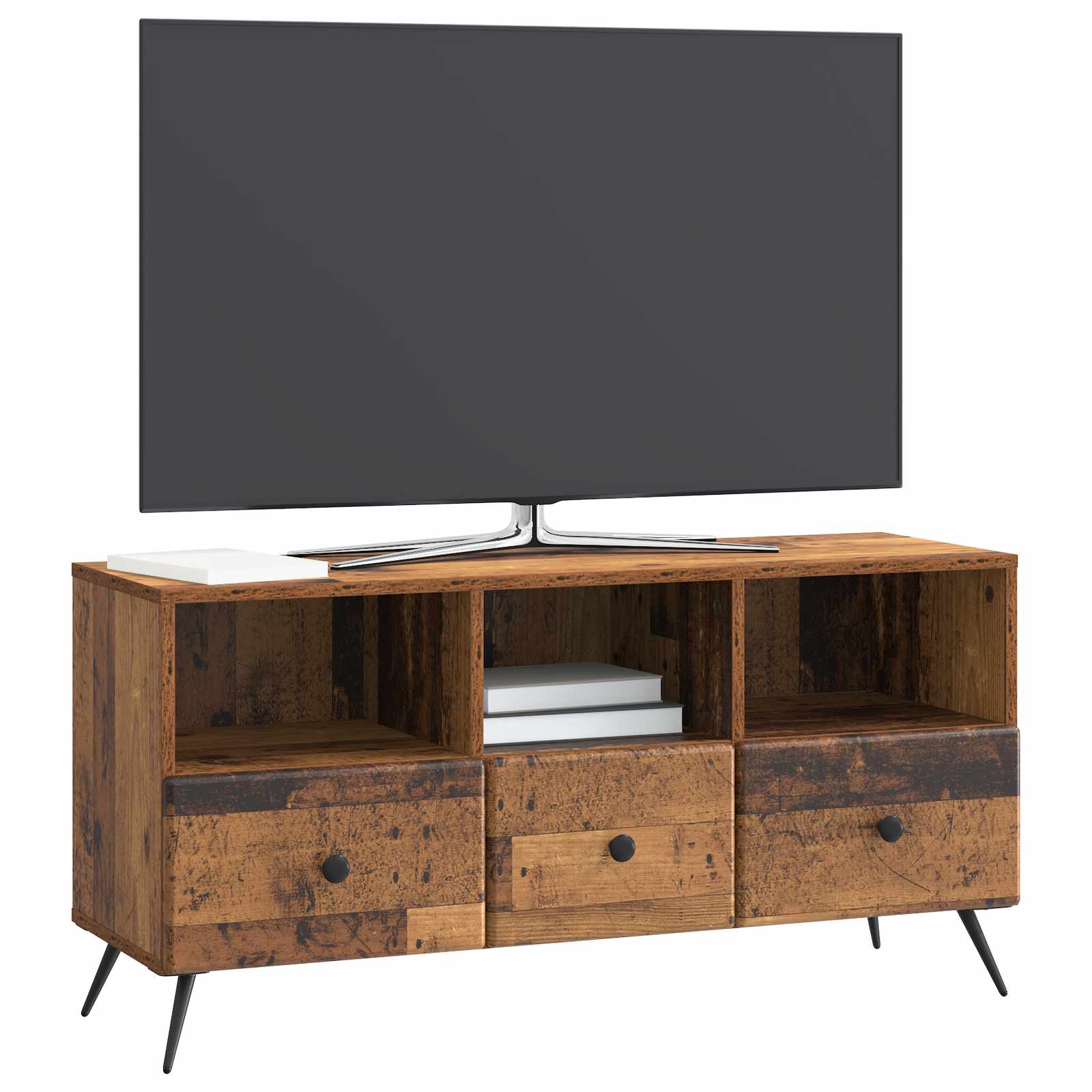 Ντουλάπι TV με συρτάρι Παλαιωμένο ξύλο 102 x 34,5 x 50 εκ. - Pakobazaar