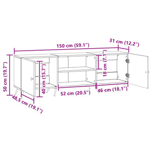 Ντουλάπι TV Λευκό 150 x 31 x 50 εκ. Επεξεργασμένο Ξύλο - Pakobazaar