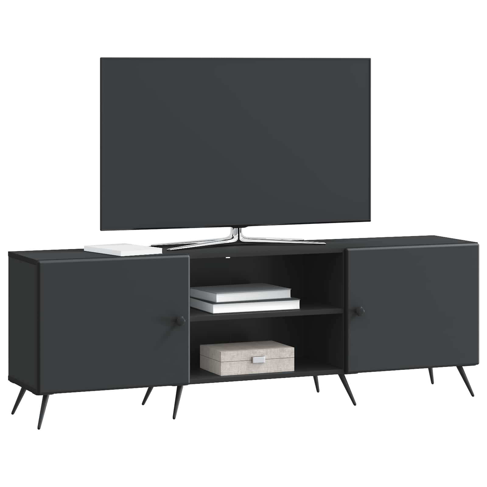 Ντουλάπι TV Μαύρο 150 x 31 x 50 εκ. Επεξεργασμένο Ξύλο - Pakobazaar