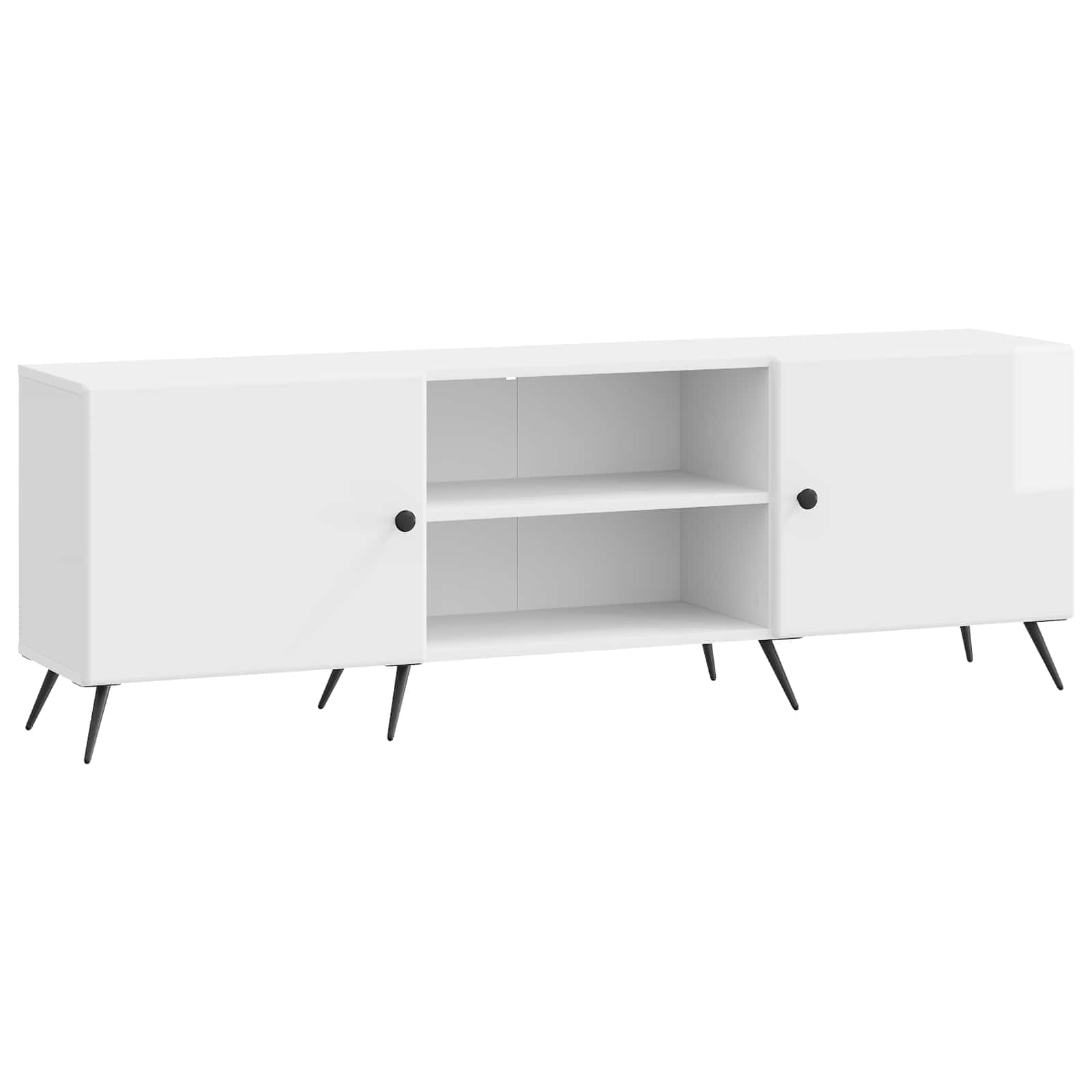 Ντουλάπι TV Γυαλιστερό Λευκό 150 x 31 x 50 εκ. - Pakobazaar