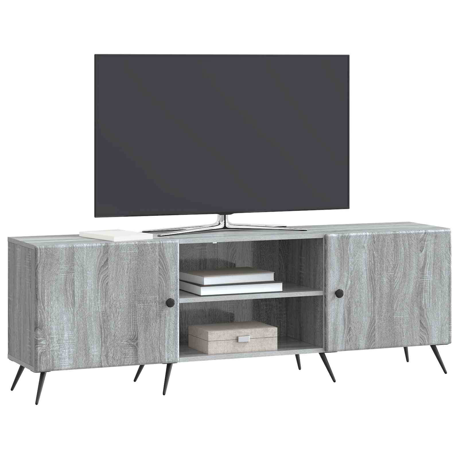 Ντουλάπι TV Γκρι Sonoma 150 x 31 x 50 εκ. Επεξεργασμένο Ξύλο - Pakobazaar