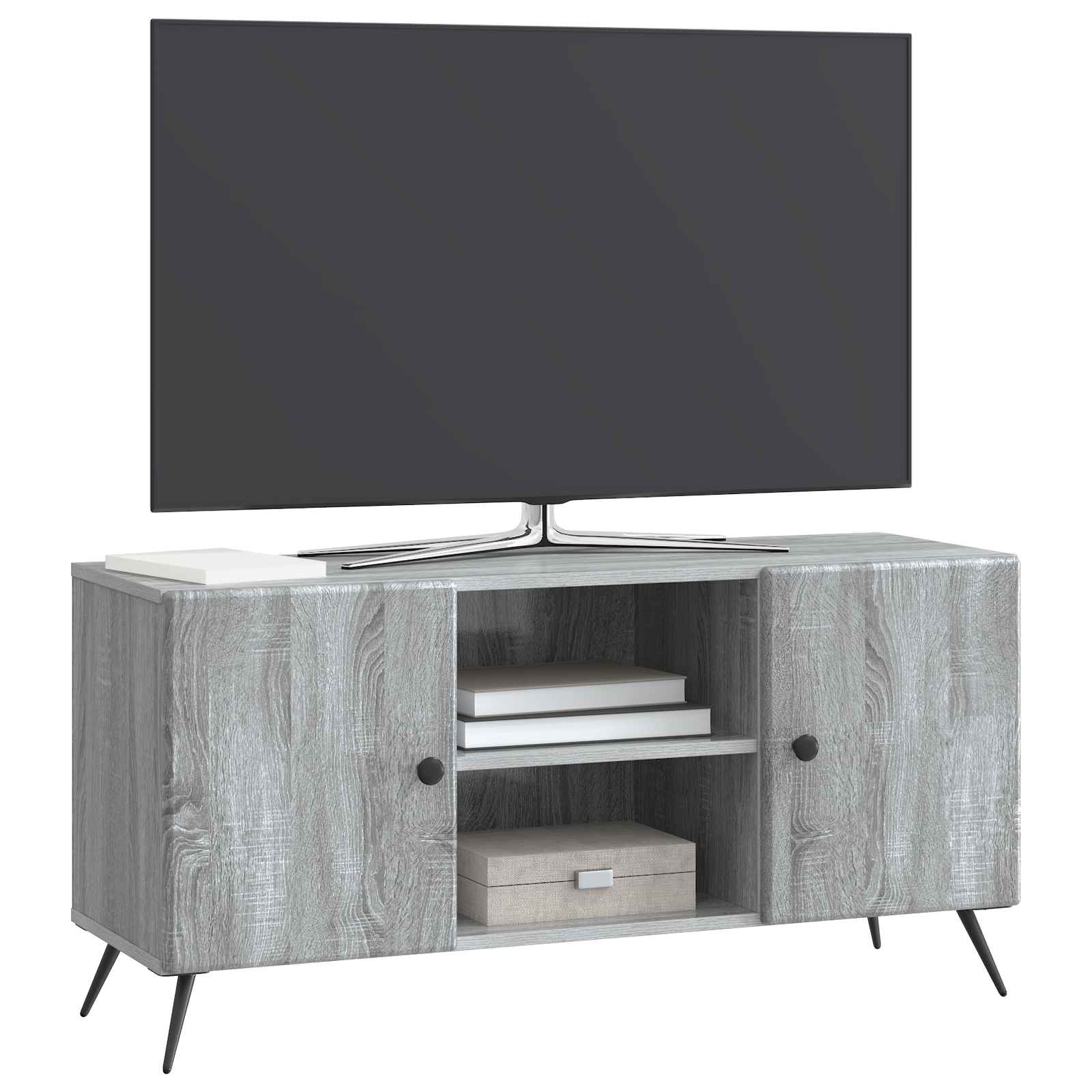 Ντουλάπι TV Γκρι Sonoma 102 x 34,5 x 50 εκ. Επεξεργασμένο Ξύλο - Pakobazaar