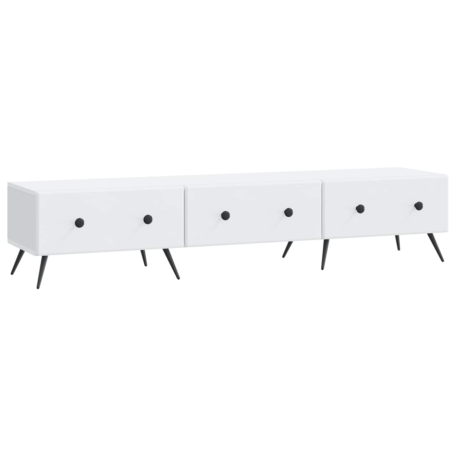 Ντουλάπι TV Λευκό 147 x 34,5 x 30 εκ Επεξεργασμένο Ξύλο - Pakobazaar
