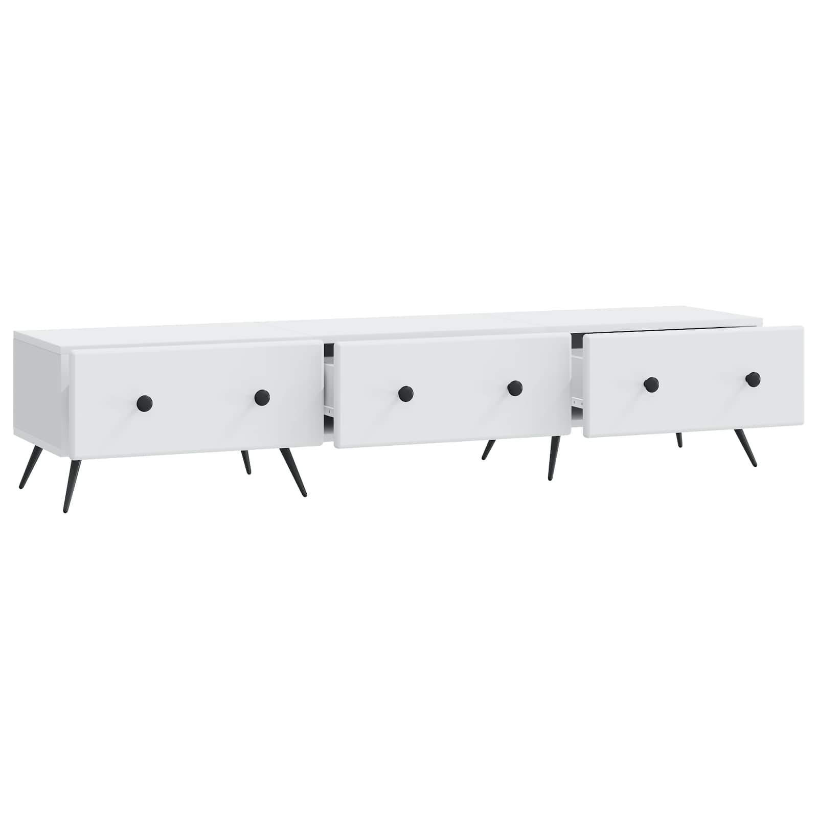 Ντουλάπι TV Λευκό 147 x 34,5 x 30 εκ Επεξεργασμένο Ξύλο - Pakobazaar