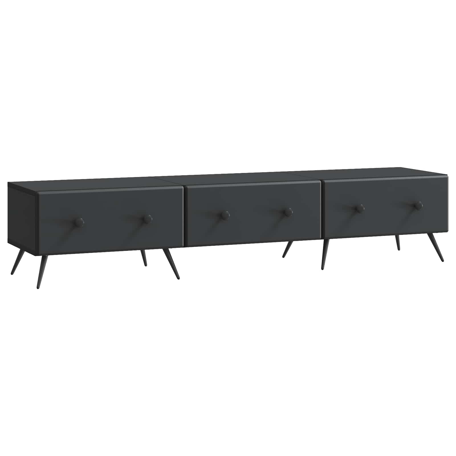 Ντουλάπι TV Μαύρο 147 x 34,5 x 30 εκ Επεξεργασμένο Ξύλο - Pakobazaar
