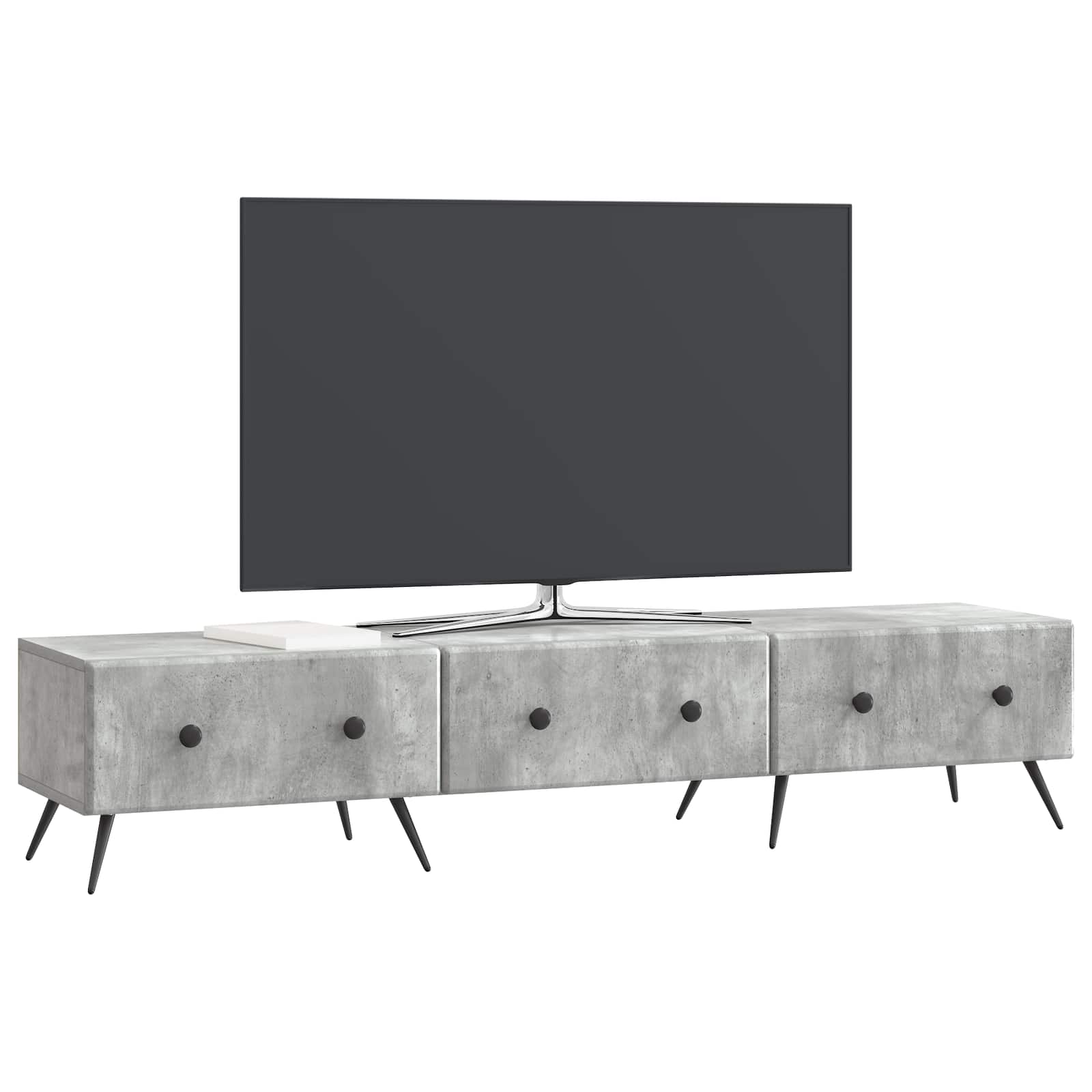 Ντουλάπι TV με συρτάρι Γκρι Σκυροδέματος 147 x 34,5 x 30 εκ - Pakobazaar