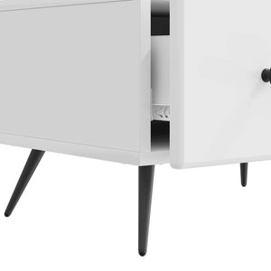 Ντουλάπι TV με συρτάρι Γυαλιστερό Λευκό 147 x 34,5 x 30 εκ - Pakobazaar