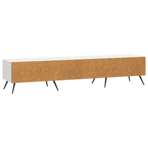 Ντουλάπι TV με συρτάρι Γυαλιστερό Λευκό 147 x 34,5 x 30 εκ - Pakobazaar