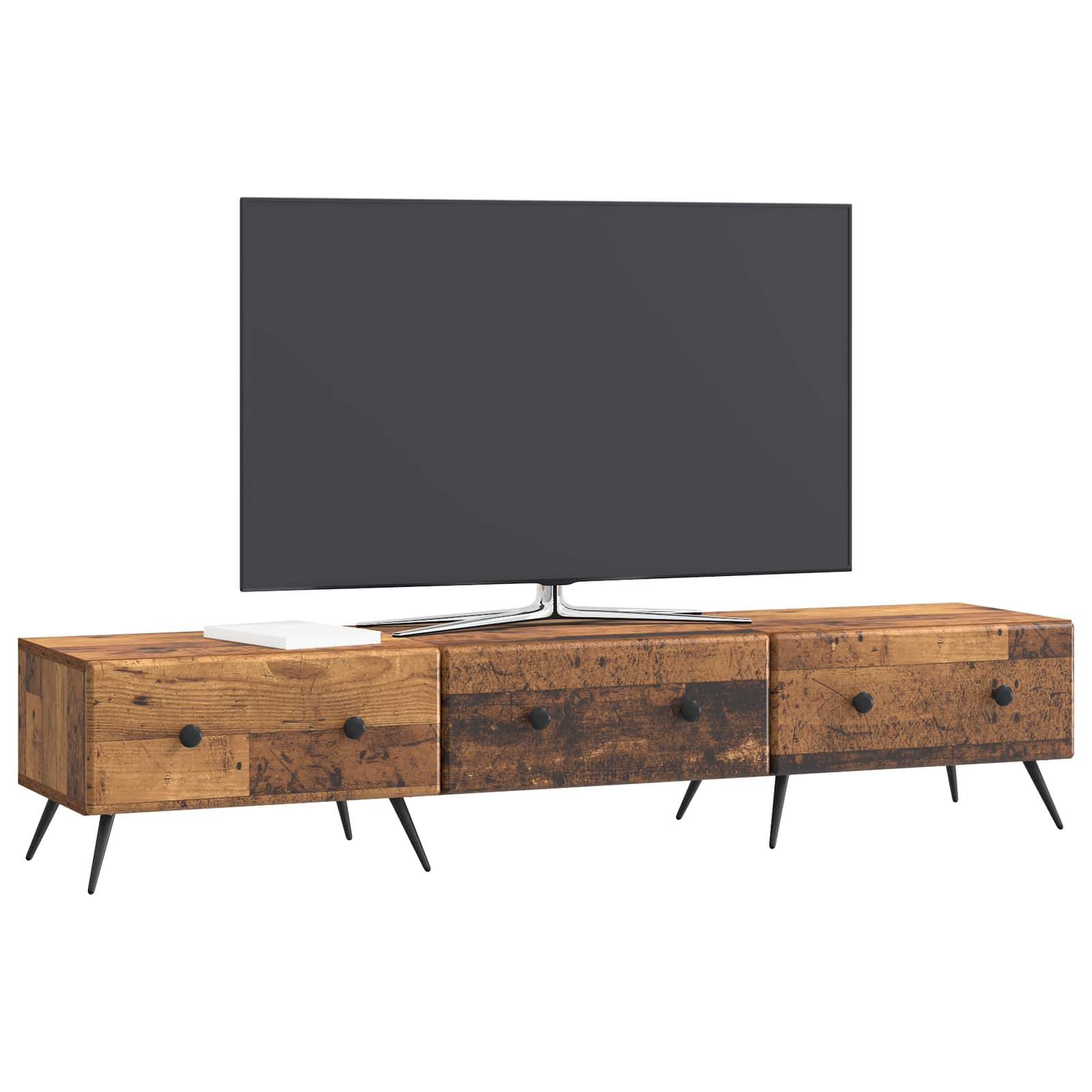 Ντουλάπι TV με συρτάρι Παλαιωμένο ξύλο 147 x 34,5 x 30 εκ - Pakobazaar