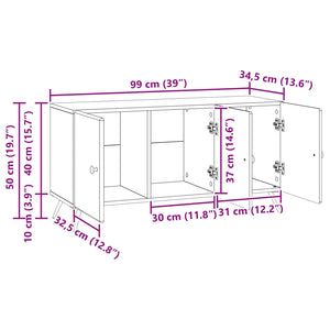 Ντουλάπι TV Sonoma Δρυς 99 x 34,5 x 50 εκ. Επεξεργασμένο Ξύλο - Pakobazaar