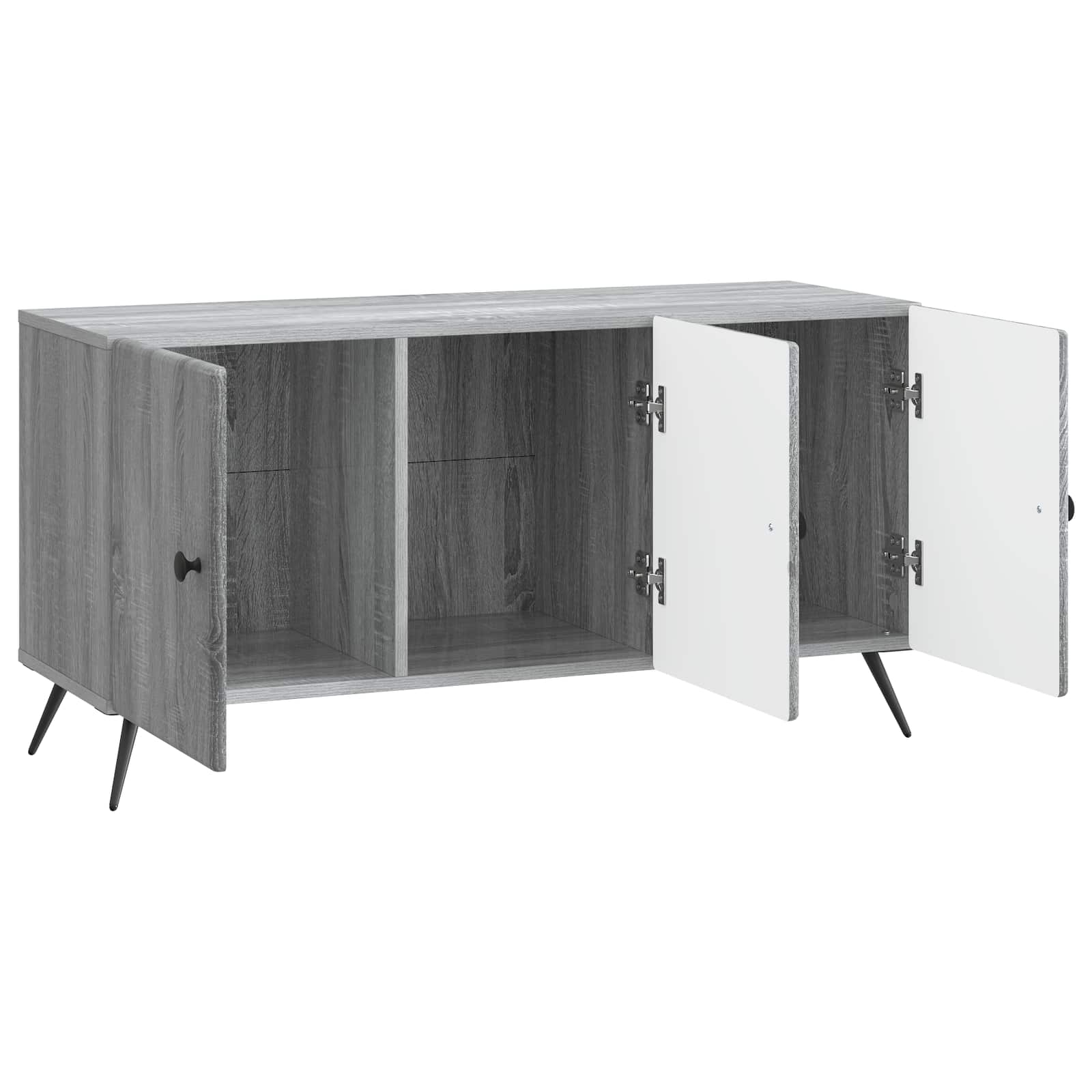 Ντουλάπι TV Γκρι Sonoma 99 x 34,5 x 50 εκ. Επεξεργασμένο Ξύλο - Pakobazaar