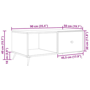 Τραπεζάκι σαλονιού Γκρι Σκυροδέματος 90 x 50 x 40 cm - Pakobazaar