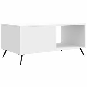 Τραπεζάκι σαλονιού Γυαλιστερό Λευκό 90 x 50 x 40 cm - Pakobazaar