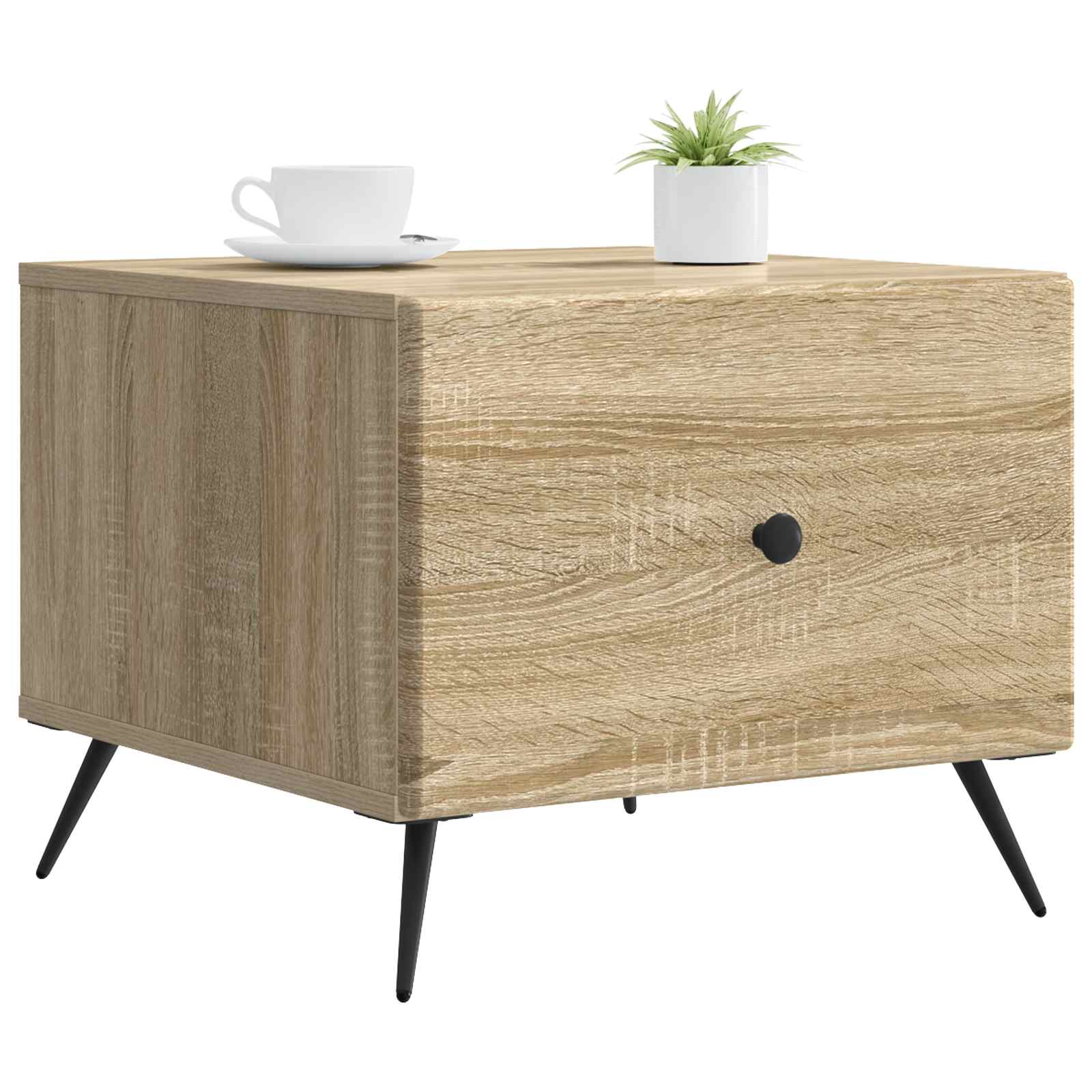Τραπεζάκι σαλονιού με συρτάρι Sonoma Δρυς 49 x 50 x 40 εκ - Pakobazaar