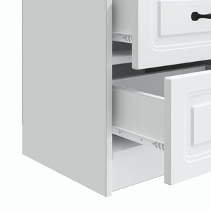Κομοδίνο Λευκό 43 x 34,5 x 44,5 εκ Επεξεργασμένο Ξύλο - Pakobazaar