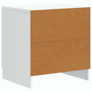 Κομοδίνο 2 pcs Λευκό 43 x 34,5 x 44,5 εκ Επεξεργασμένο Ξύλο - Pakobazaar