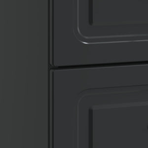 Κομοδίνο 2 pcs Μαύρο 43 x 34,5 x 44,5 εκ Επεξεργασμένο Ξύλο - Pakobazaar