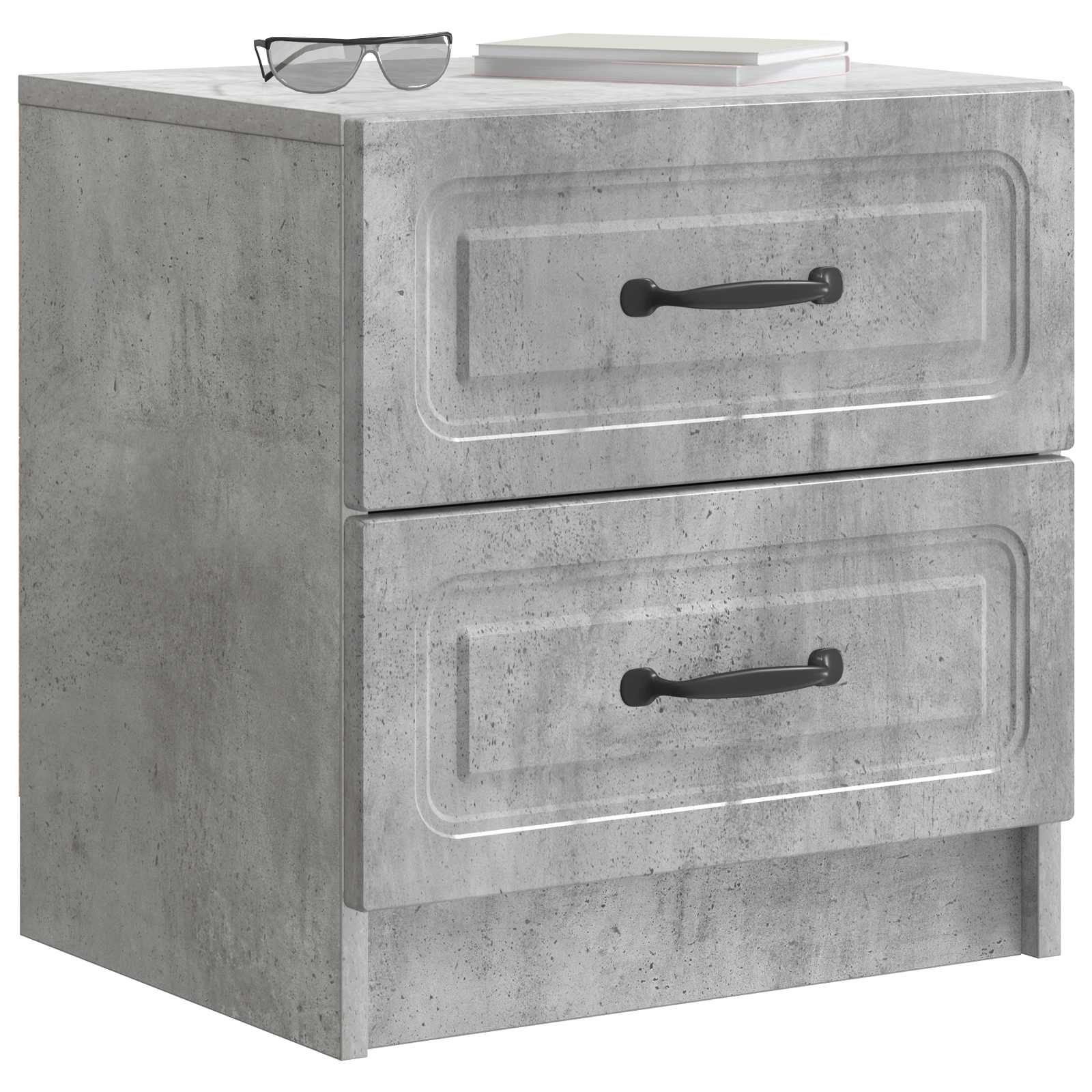 Κομοδίνο με συρτάρι Γκρι Σκυροδέματος 43 x 34,5 x 44,5 εκ - Pakobazaar