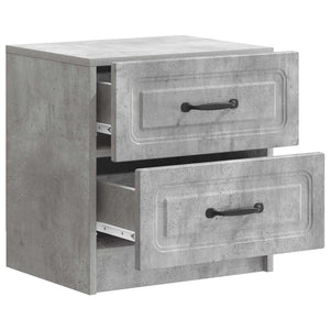 Κομοδίνο με συρτάρι 2 pcs Γκρι Σκυροδέματος 43 x 34,5 x 44,5 εκ - Pakobazaar