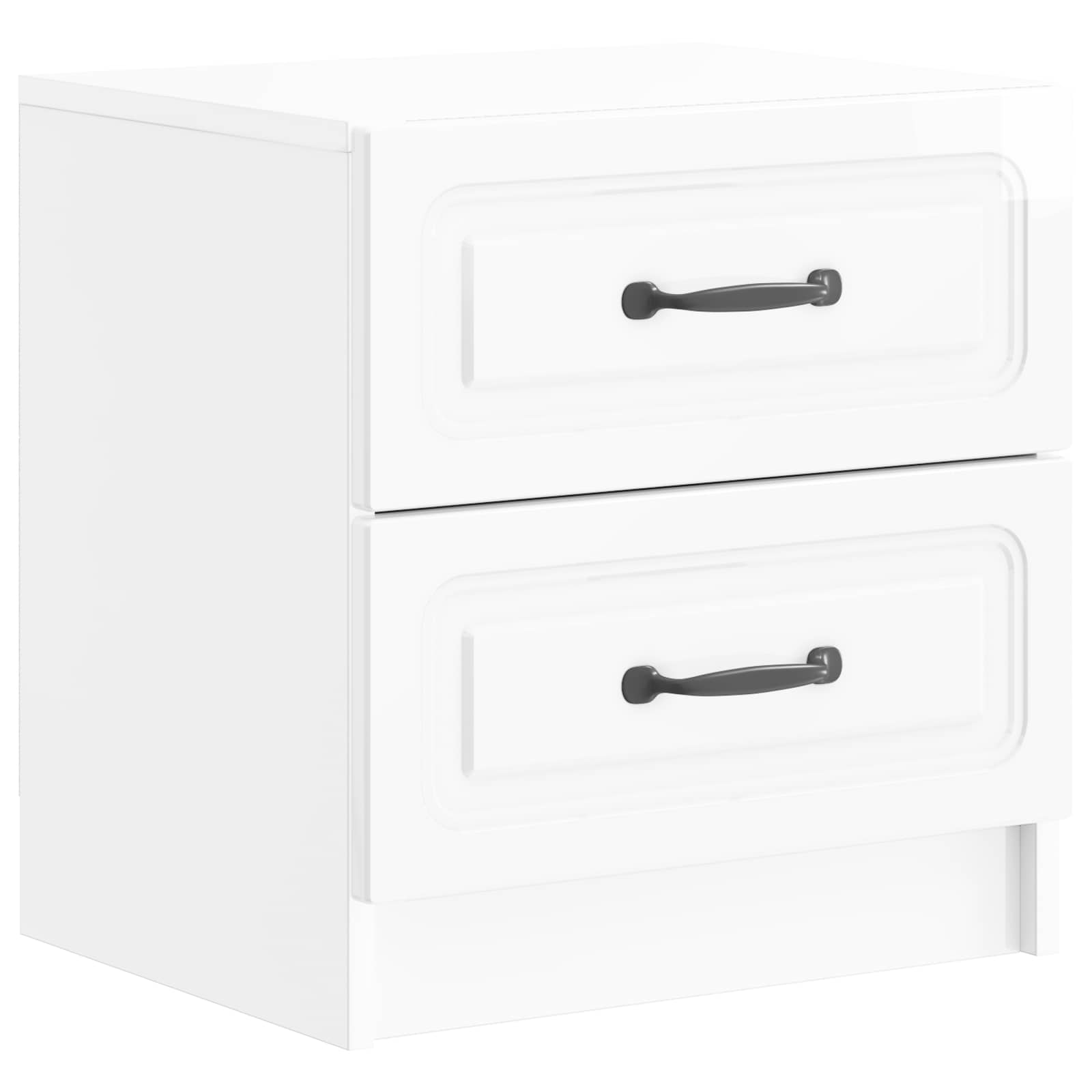 Κομοδίνο με συρτάρι Γυαλιστερό Λευκό 43 x 34,5 x 44,5 εκ - Pakobazaar