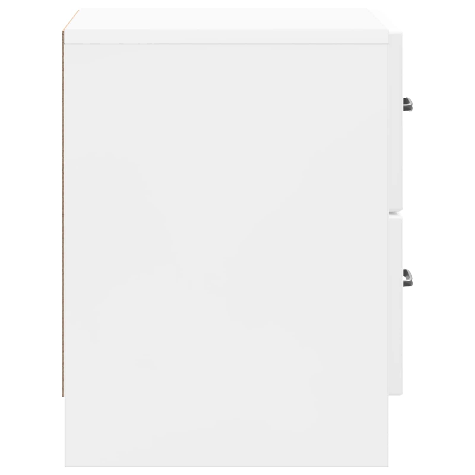 Κομοδίνο με συρτάρι Γυαλιστερό Λευκό 43 x 34,5 x 44,5 εκ - Pakobazaar