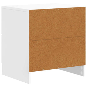 Κομοδίνο με συρτάρι 2 pcs Γυαλιστερό Λευκό 43 x 34,5 x 44,5 εκ - Pakobazaar