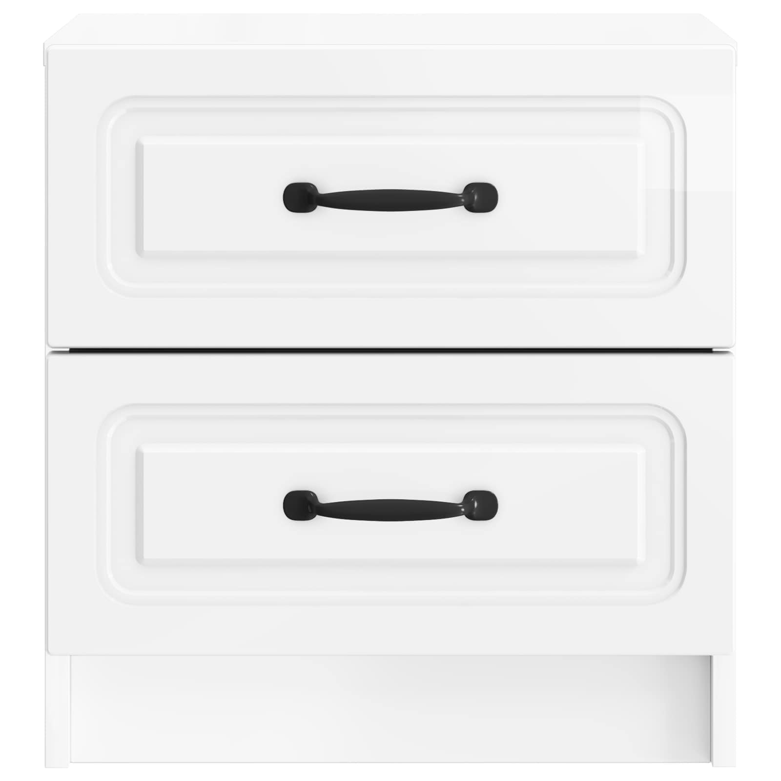 Κομοδίνο με συρτάρι 2 pcs Γυαλιστερό Λευκό 43 x 34,5 x 44,5 εκ - Pakobazaar