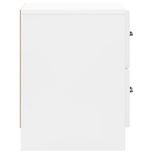 Κομοδίνο με συρτάρι 2 pcs Γυαλιστερό Λευκό 43 x 34,5 x 44,5 εκ - Pakobazaar