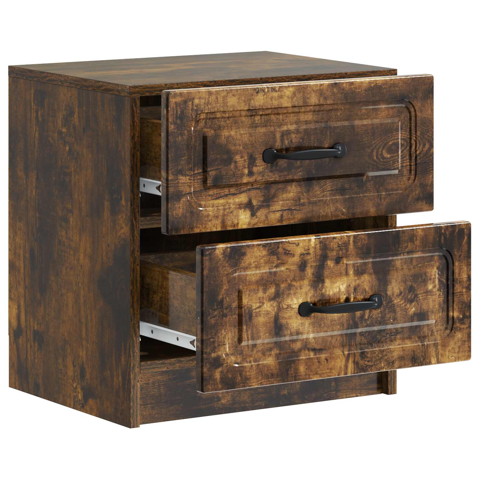 Κομοδίνο 2 pcs Καπνισμένο Ξύλο Δρυός 43 x 34,5 x 44,5 εκ - Pakobazaar