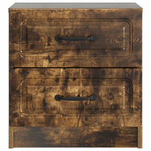 Κομοδίνο 2 pcs Καπνισμένο Ξύλο Δρυός 43 x 34,5 x 44,5 εκ - Pakobazaar