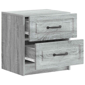 Κομοδίνο με συρτάρι 2 pcs Γκρι Sonoma 43 x 34,5 x 44,5 εκ - Pakobazaar