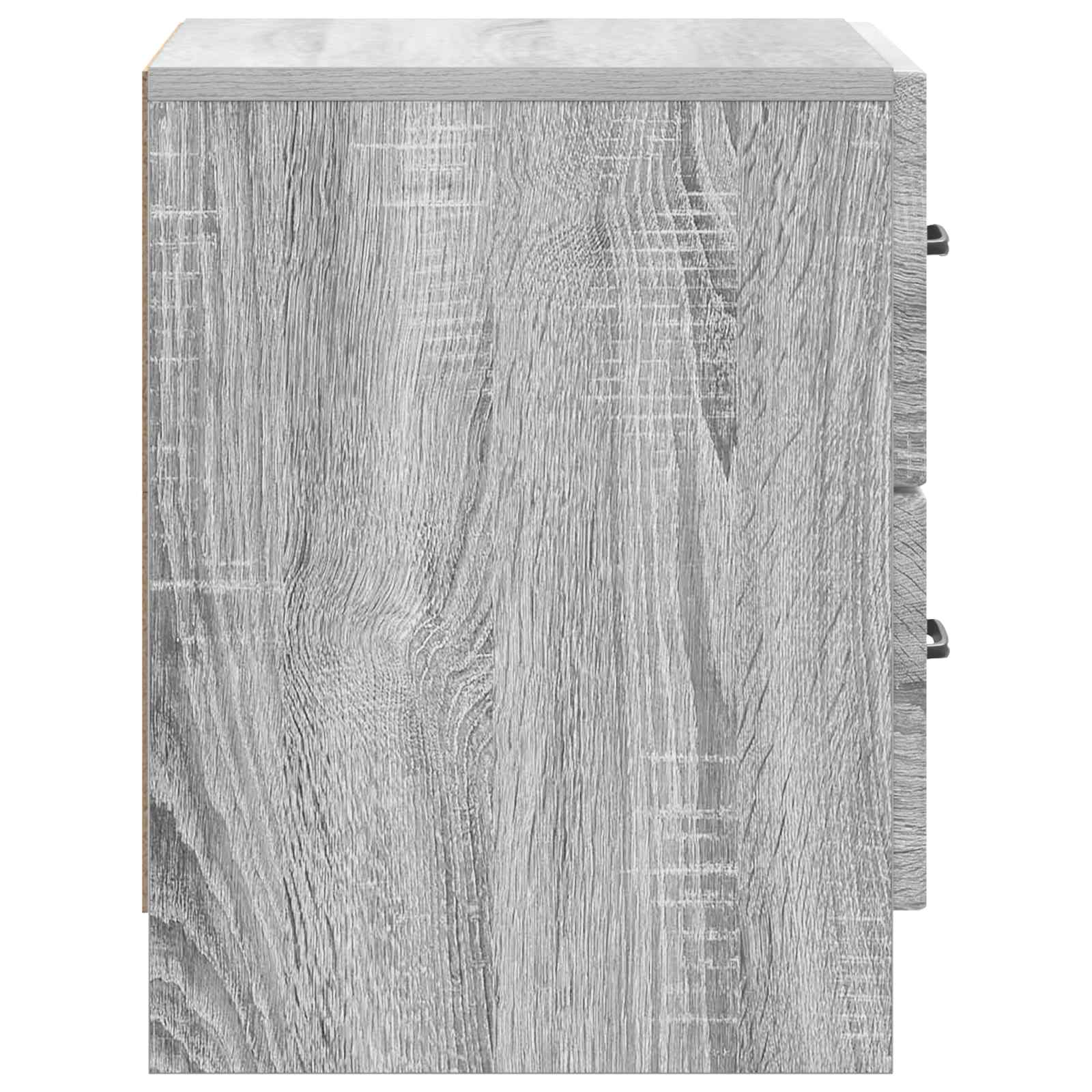 Κομοδίνο με συρτάρι 2 pcs Γκρι Sonoma 43 x 34,5 x 44,5 εκ - Pakobazaar