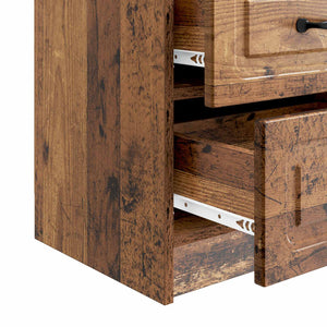 Κομοδίνο με συρτάρι 2 pcs Παλαιωμένο ξύλο 43 x 34,5 x 44,5 εκ - Pakobazaar