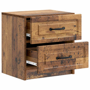 Κομοδίνο με συρτάρι 2 pcs Παλαιωμένο ξύλο 43 x 34,5 x 44,5 εκ - Pakobazaar