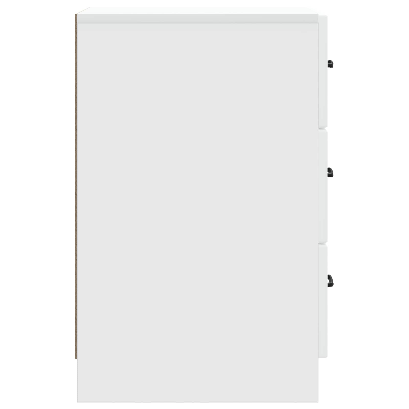 Κομοδίνο με συρτάρι Λευκό 43 x 41 x 63,5 εκ. Επεξεργασμένο Ξύλο - Pakobazaar