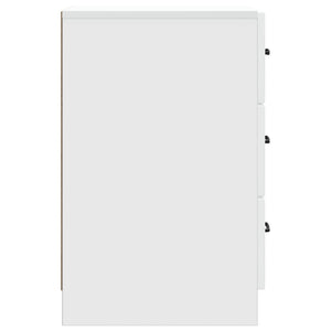 Κομοδίνο με συρτάρι Λευκό 43 x 41 x 63,5 εκ. Επεξεργασμένο Ξύλο - Pakobazaar