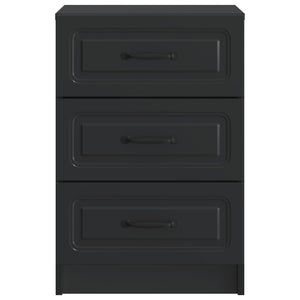 Κομοδίνο με συρτάρι Μαύρο 43 x 41 x 63,5 εκ. Επεξεργασμένο Ξύλο - Pakobazaar