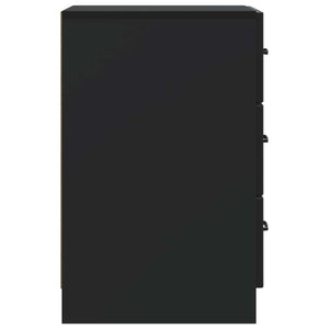 Κομοδίνο με συρτάρι Μαύρο 43 x 41 x 63,5 εκ. Επεξεργασμένο Ξύλο - Pakobazaar